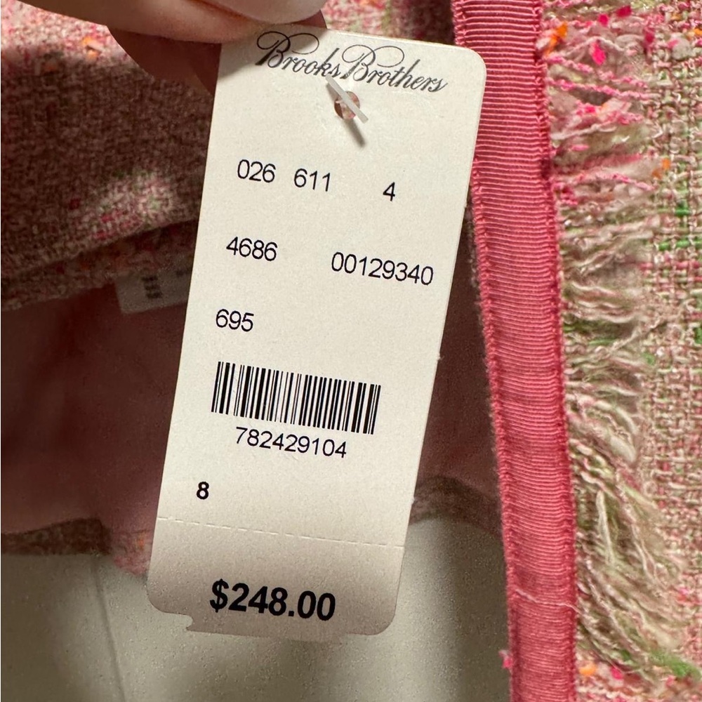 Brooks Brothers Pink Tweed Dress, Skirt & Jacket Set - Sizes 6 & 8 - Picture 8 of 13